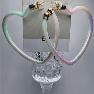 Heart shape hoop earrings